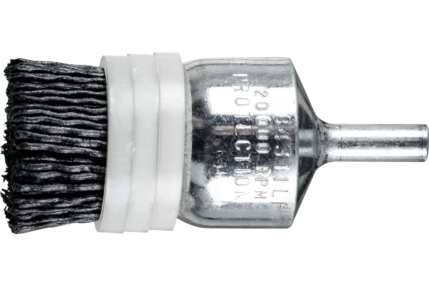 Picture of Pferd M-BRAD® End Brush - Banded 1" Dia. .040/120 Grit Ceramic Oxide 1/4" Shank